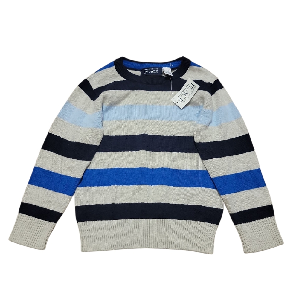 The Children's Place Toddler Boy Striped Sweater Size 2T Pullover Crewneck New